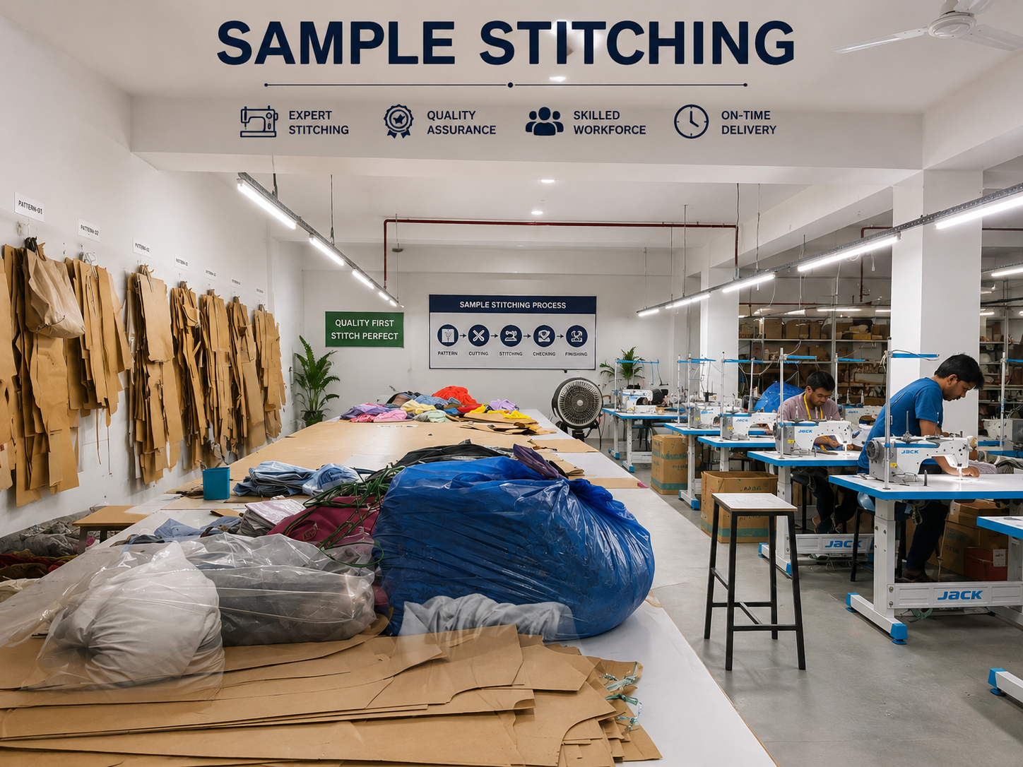 Home sample stitching